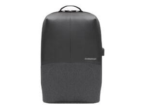 Ein minimalistischer, schwarzer Rucksack mit grauen Details von dbramante1928.