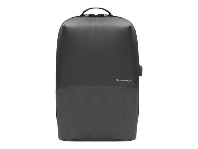 Ein minimalistischer, schwarzer Rucksack mit grauen Details von dbramante1928.