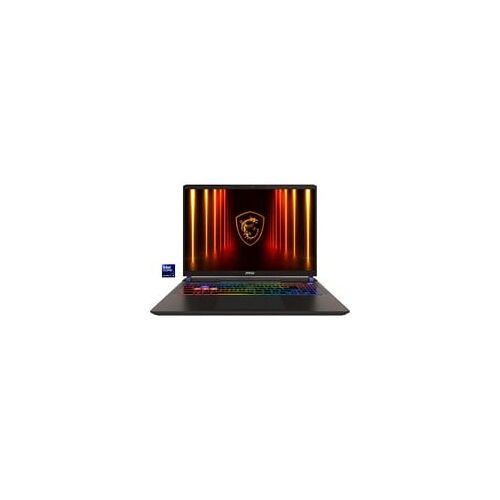 Ein Gaming-Laptop mit beleuchteter Tastatur und leuchtendem Bildschirm.