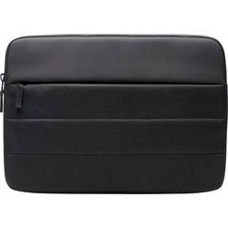 Schwarze Laptop-Hülle mit Reißverschluss und gepolstertem Design.