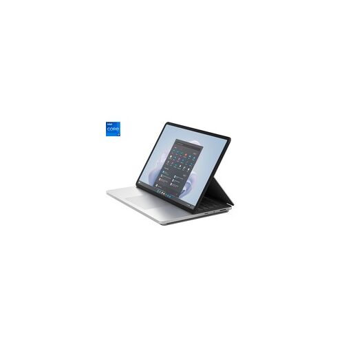 Laptop im Tablet-Modus mit geöffneter Software. Laptop im Tablet-Modus mit geöffneter Software.