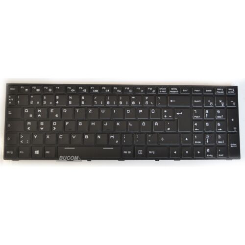 Deutsche Notebook-Tastatur mit QWERTZ-Layout, schwarzes Design ohne Hintergrund.