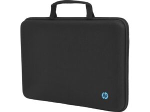 Schwarze HP-Laptop-Hülle mit Griff und Reißverschluss.