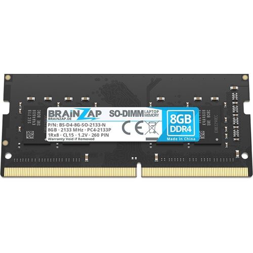 SO-DIMM 8GB DDR4 RAM-Modul für Laptops mit spezifischen technischen Details. SO-DIMM 8GB DDR4 RAM-Modul für Laptops mit spezifischen technischen Details.