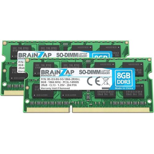 Zwei 8GB DDR3 SO-DIMM RAM-Module für Laptops. Zwei 8GB DDR3 SO-DIMM RAM-Module für Laptops.