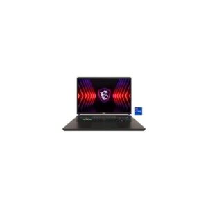 Gaming-Laptop mit leuchtendem Bildschirm und RGB-Tastatur vor weißem Hintergrund.