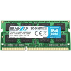 8GB DDR3 SO-DIMM Laptop RAM-Modul mit Spezifikationen auf dem Etikett.