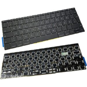 Zwei Ansichten einer Laptop-Tastatur im QWERTZ-Layout, Vorderseite und Rückseite.