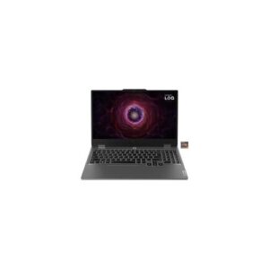Laptop mit leuchtendem Bildschirm und Tastatur in dunklem Raum.